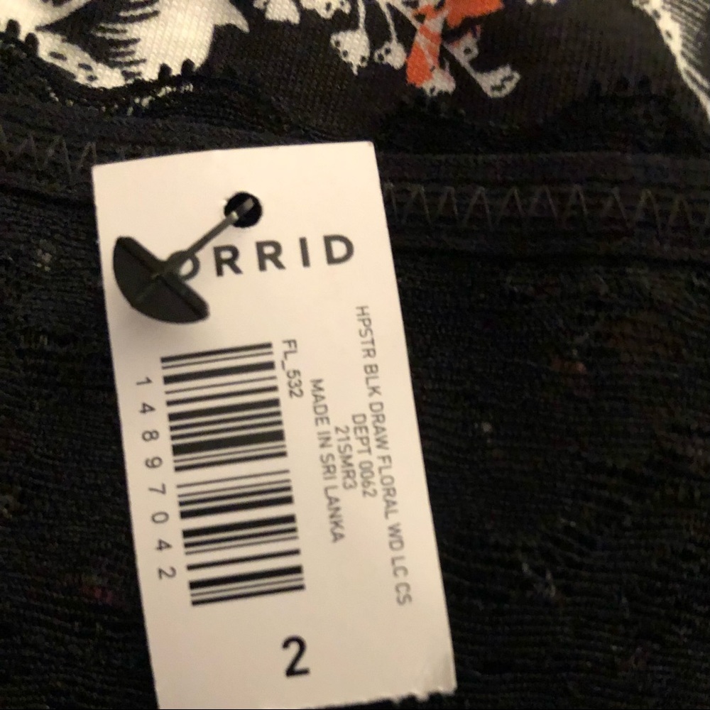 TORRID BLACK FLORAL PANTY SIZE 2 X - Picture 5 of 5